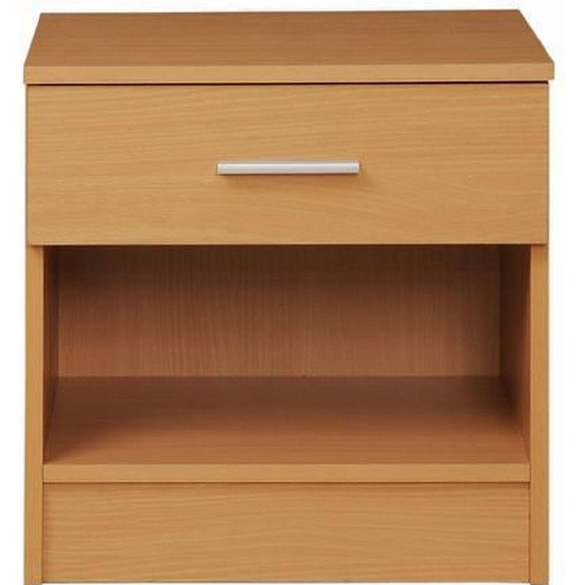 Rio Costa 1 Drawer Bedside Table - Beech – image 4