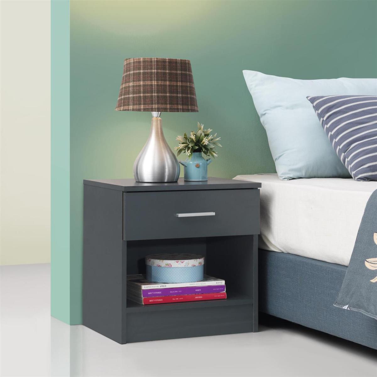 Rio Costa 1 Drawer Bedside Table - Beech – image 5