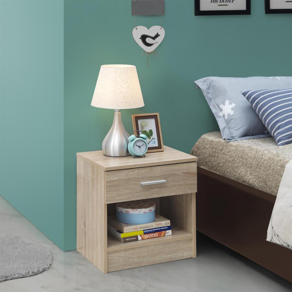 Rio Costa 1 Drawer Bedside Table - Beech – image 6