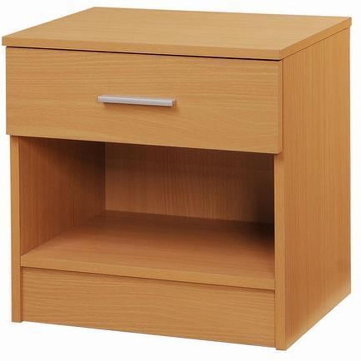 Rio Costa 1 Drawer Bedside Table - Beech – image 8