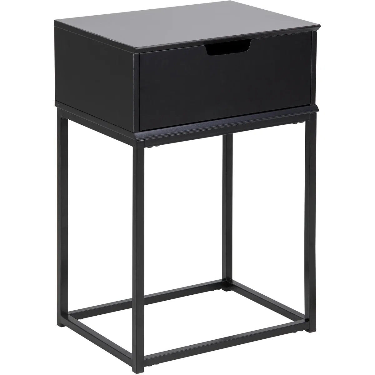 Mitra 1 Drawer Bedside Table - Black – image 2