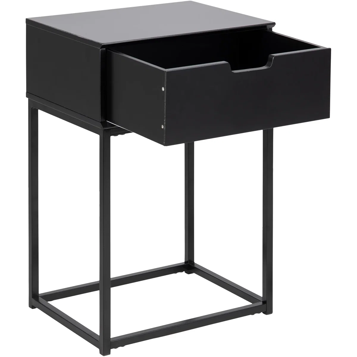 Mitra 1 Drawer Bedside Table - Black – image 4
