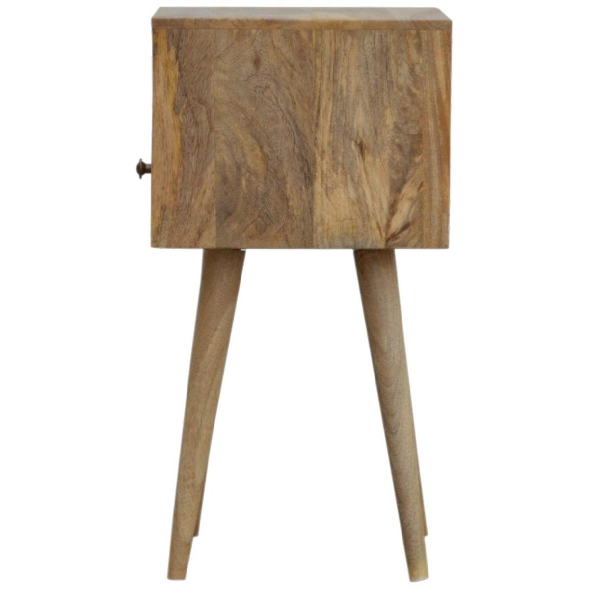 Mini Oak-ish Wood Bedside Table - Brown – image 6