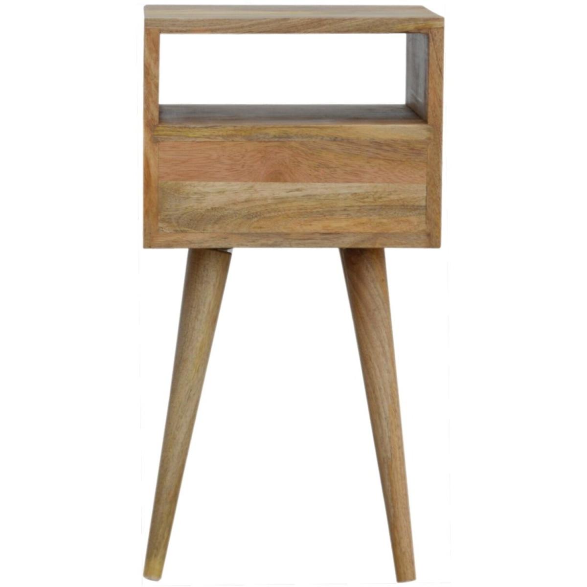 Mini Oak-ish Wood Bedside Table - Brown – image 7
