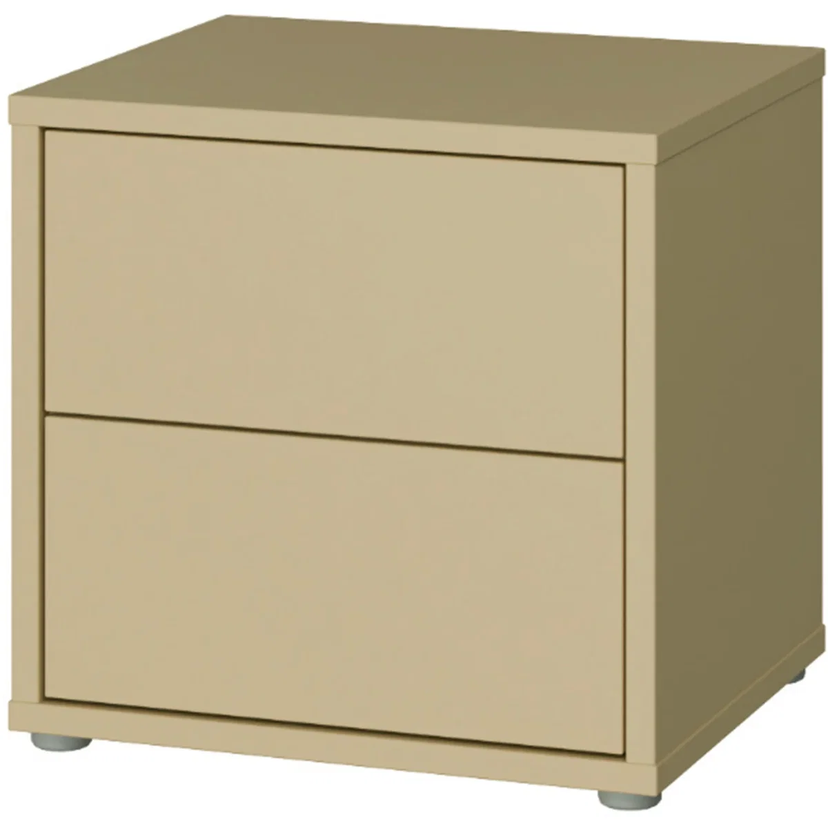 Alice Springs Low Bedside Cabinet with 2 Drawers Push-Open in Taupe - Terracotta – image 20