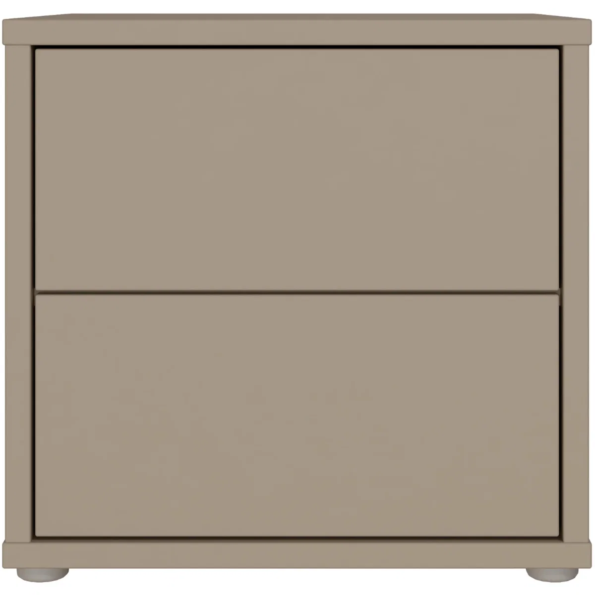 Alice Springs Low Bedside Cabinet with 2 Drawers Push-Open in Taupe - Terracotta – image 4