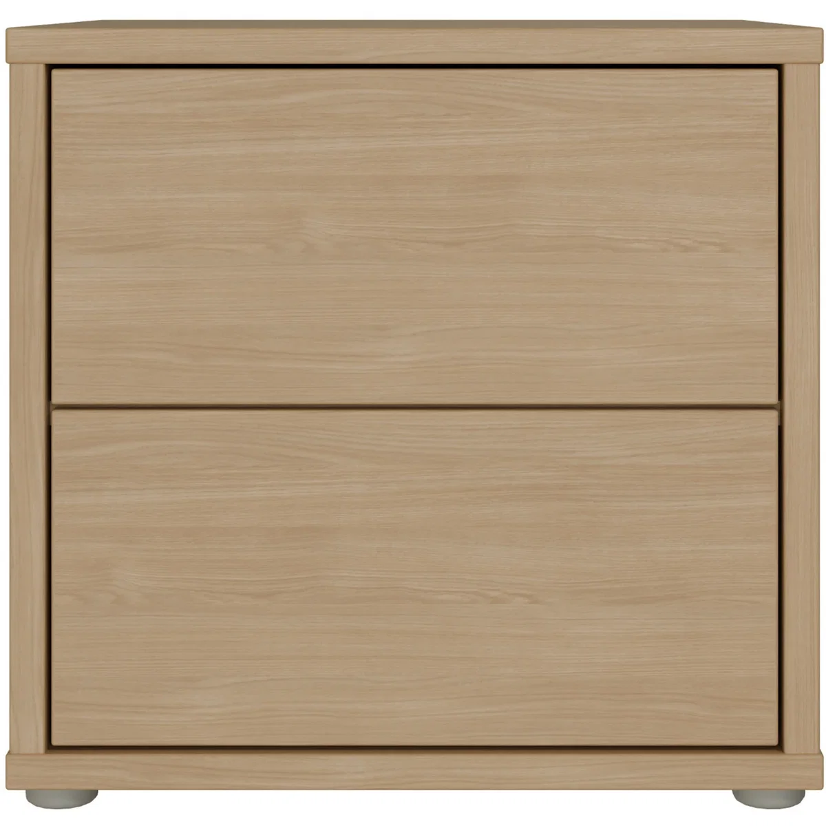 Alice Springs Low Bedside Cabinet with 2 Drawers Push-Open in Taupe - Terracotta – image 33