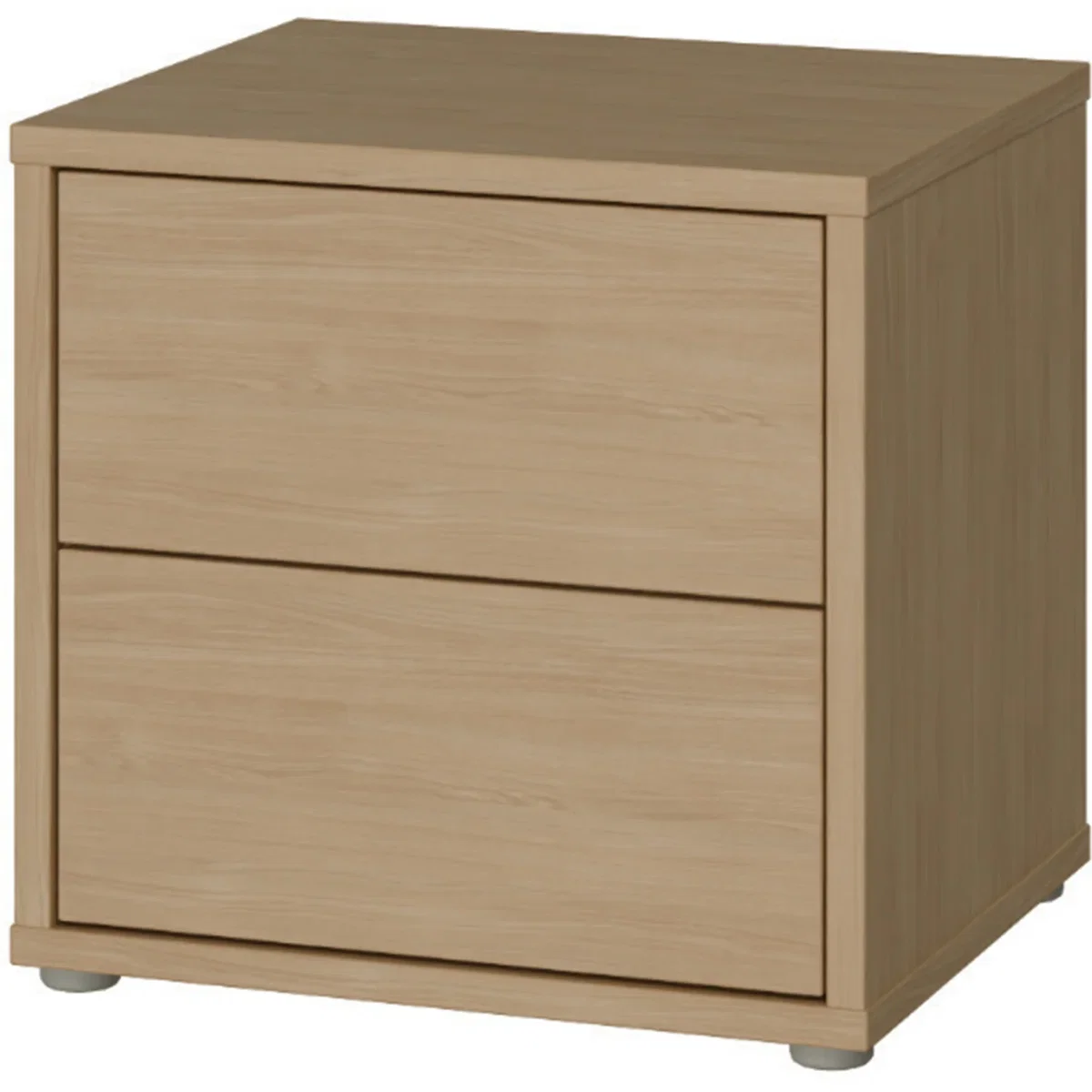 Alice Springs Low Bedside Cabinet with 2 Drawers Push-Open in Taupe - Terracotta – image 34