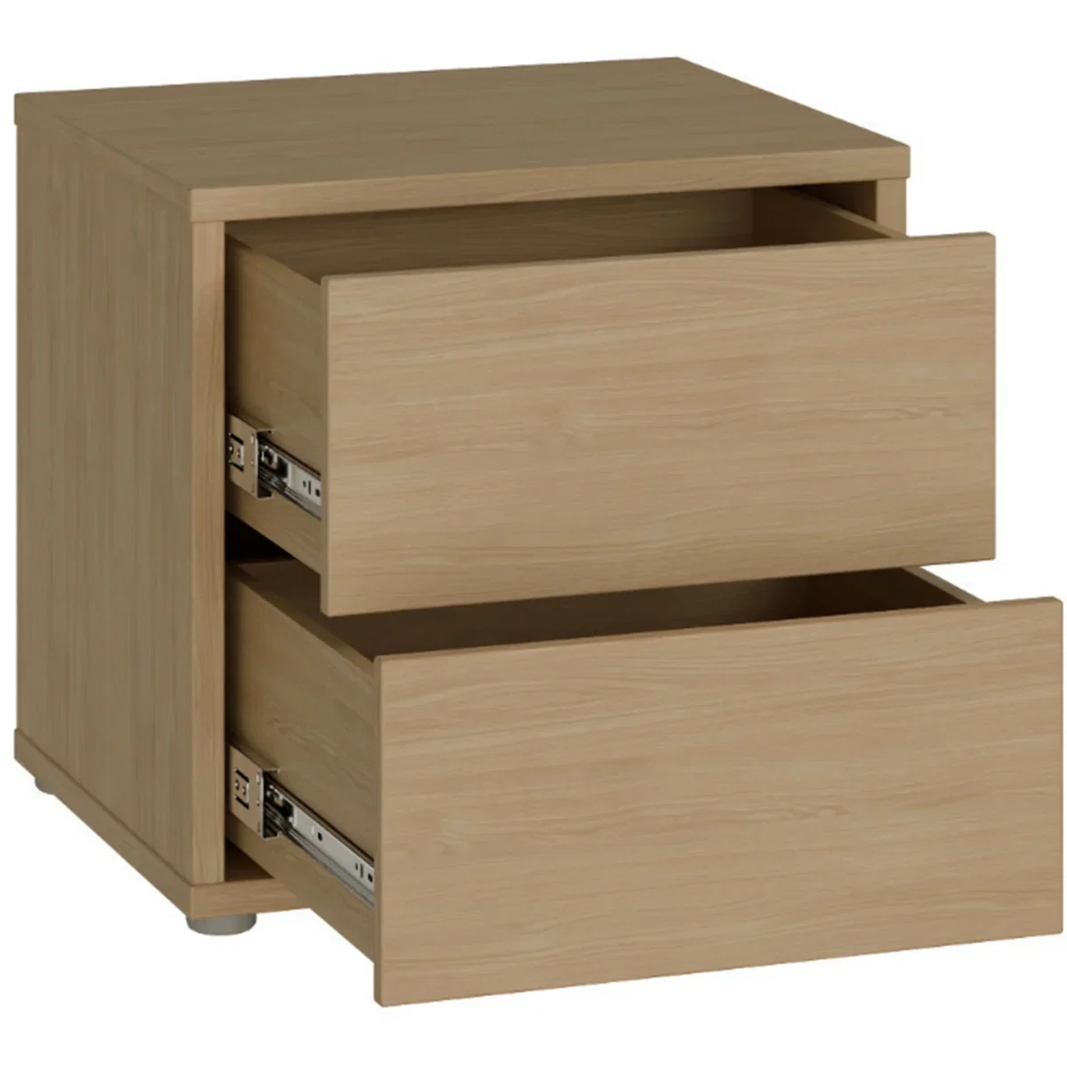 Alice Springs Low Bedside Cabinet with 2 Drawers Push-Open in Taupe - Terracotta – image 35