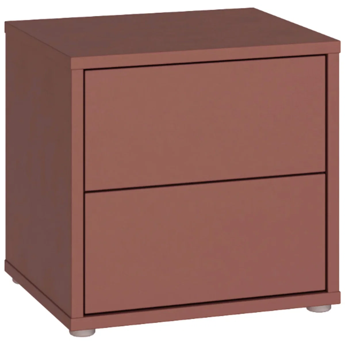 Alice Springs Low Bedside Cabinet with 2 Drawers Push-Open in Taupe - Terracotta – image 7