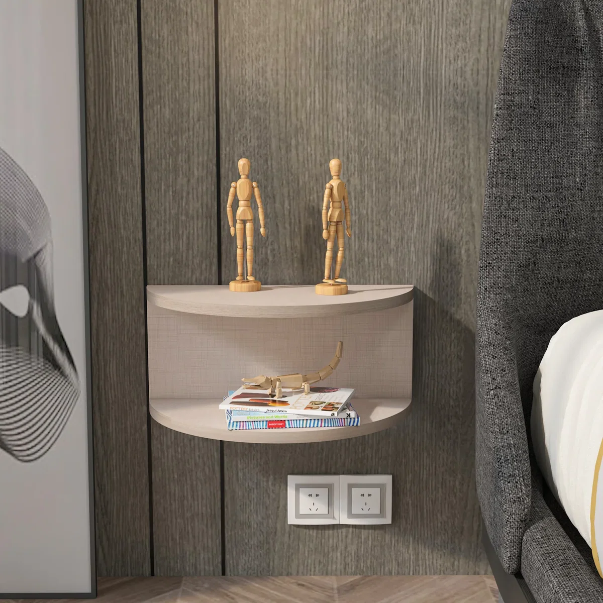 Bella Floating Nightstand - Beige