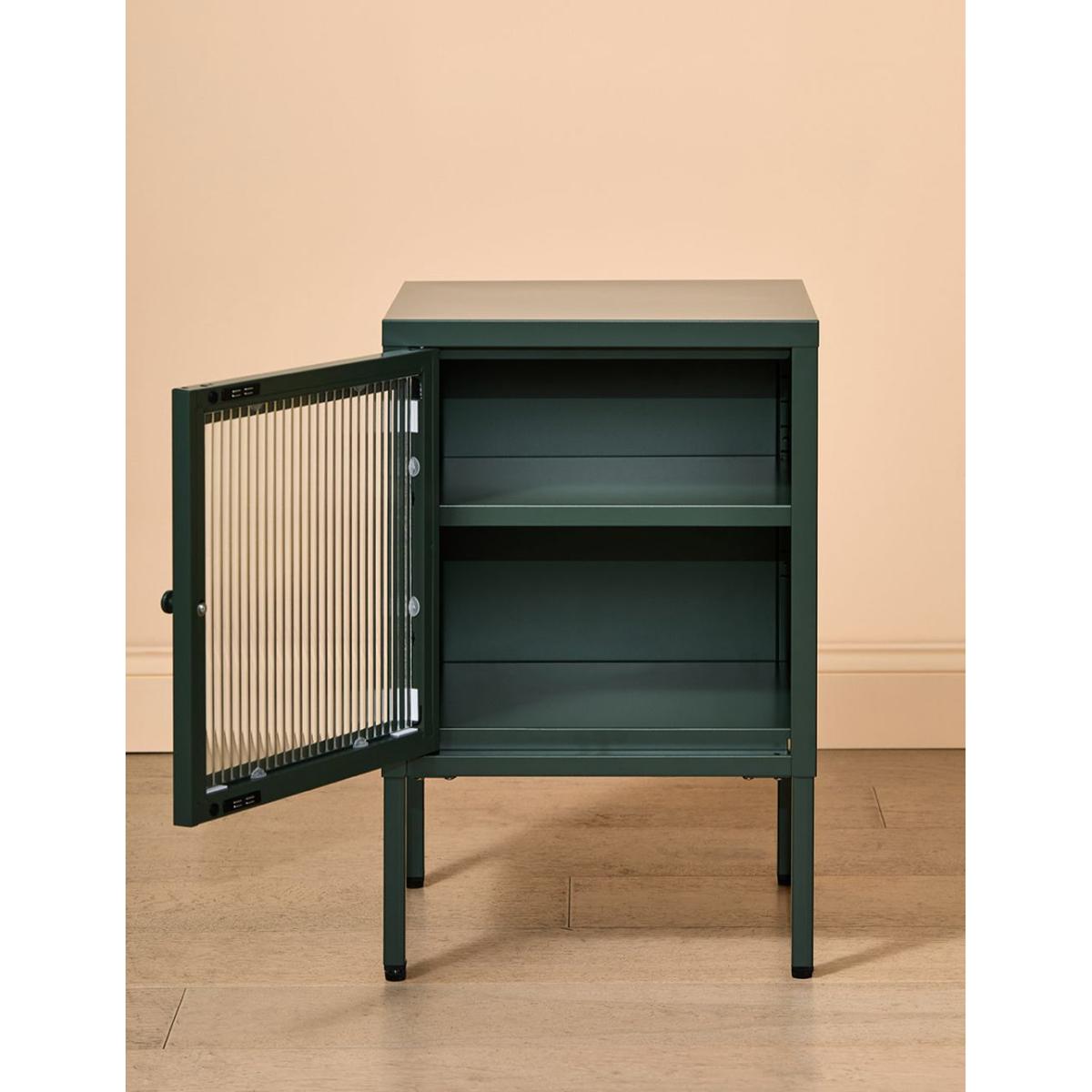 Small Simkin Bedside Cabinet in Olive Left Hand Opening – image 3
