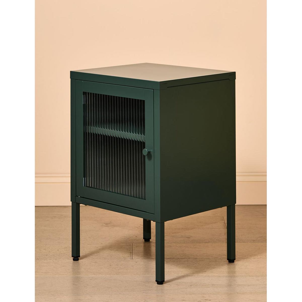 Small Simkin Bedside Cabinet in Olive Left Hand Opening – image 4