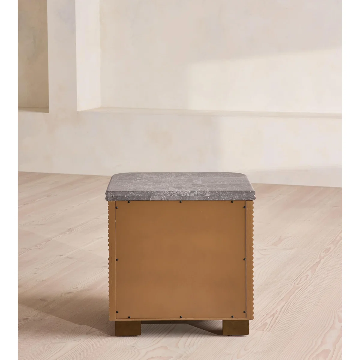 Kingsley Bedside Table, Grey Emperador Marble – image 5
