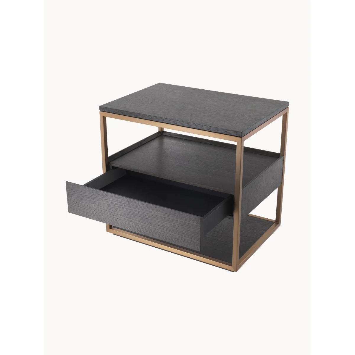 Metal & Wood Bedside Table Parker with Drawer – image 4