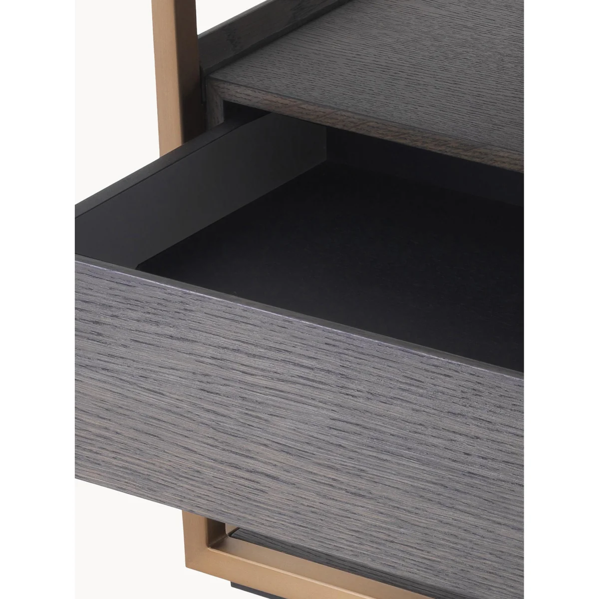 Metal & Wood Bedside Table Parker with Drawer – image 5