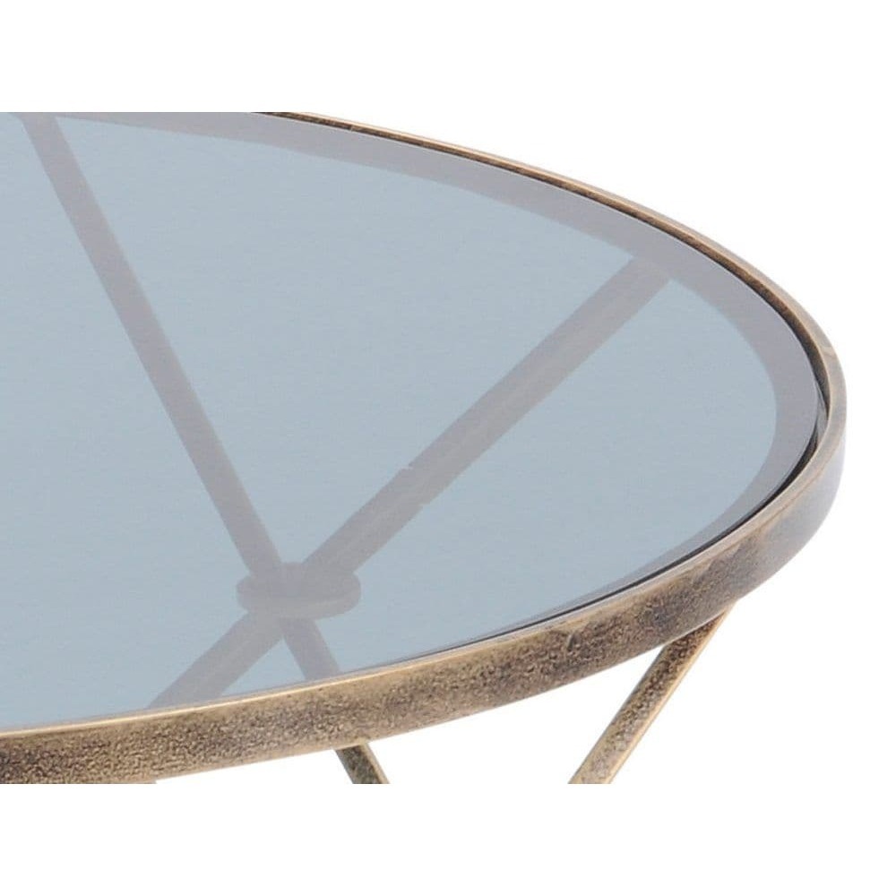Conti Gold and Smoked Glass Coffee Table – image 2
