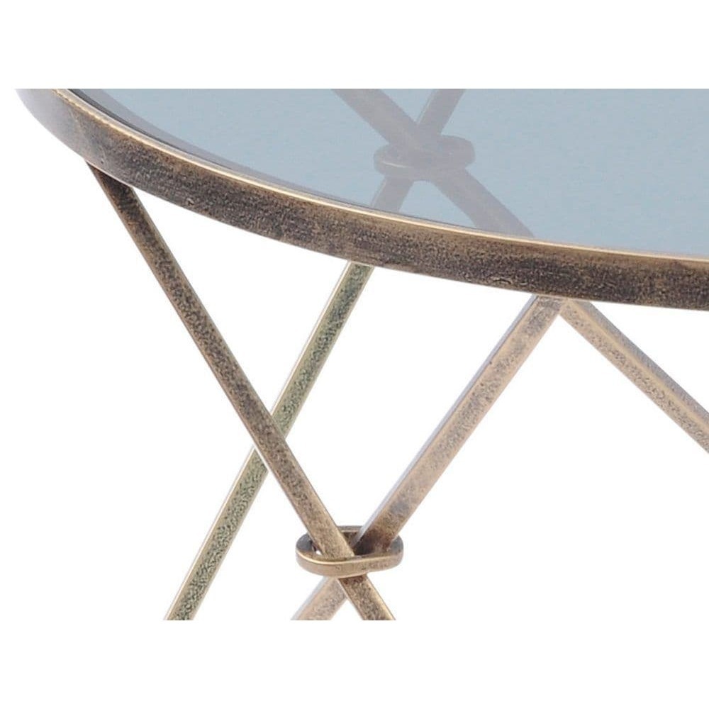 Conti Gold and Smoked Glass Coffee Table – image 3