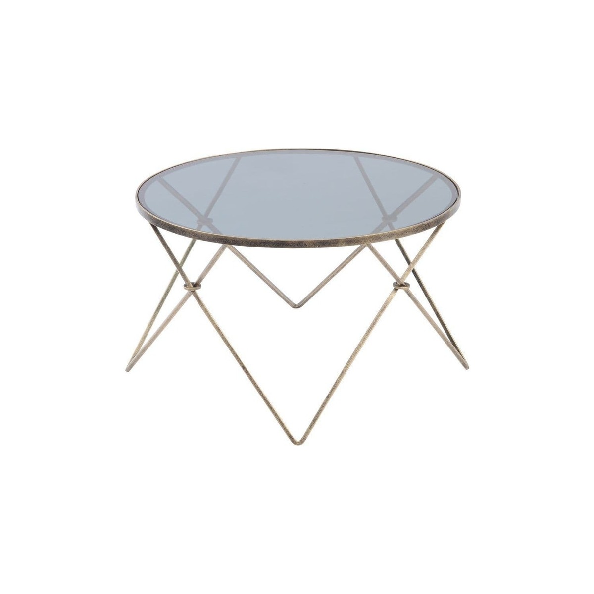 Conti Gold and Smoked Glass Coffee Table – image 1