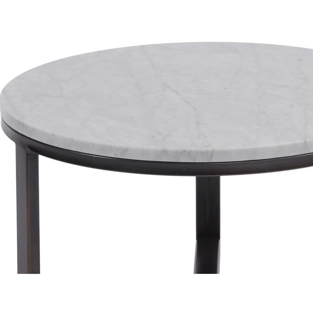 Massa Pale Grey Carrara Marble Coffee Table - Small – image 2