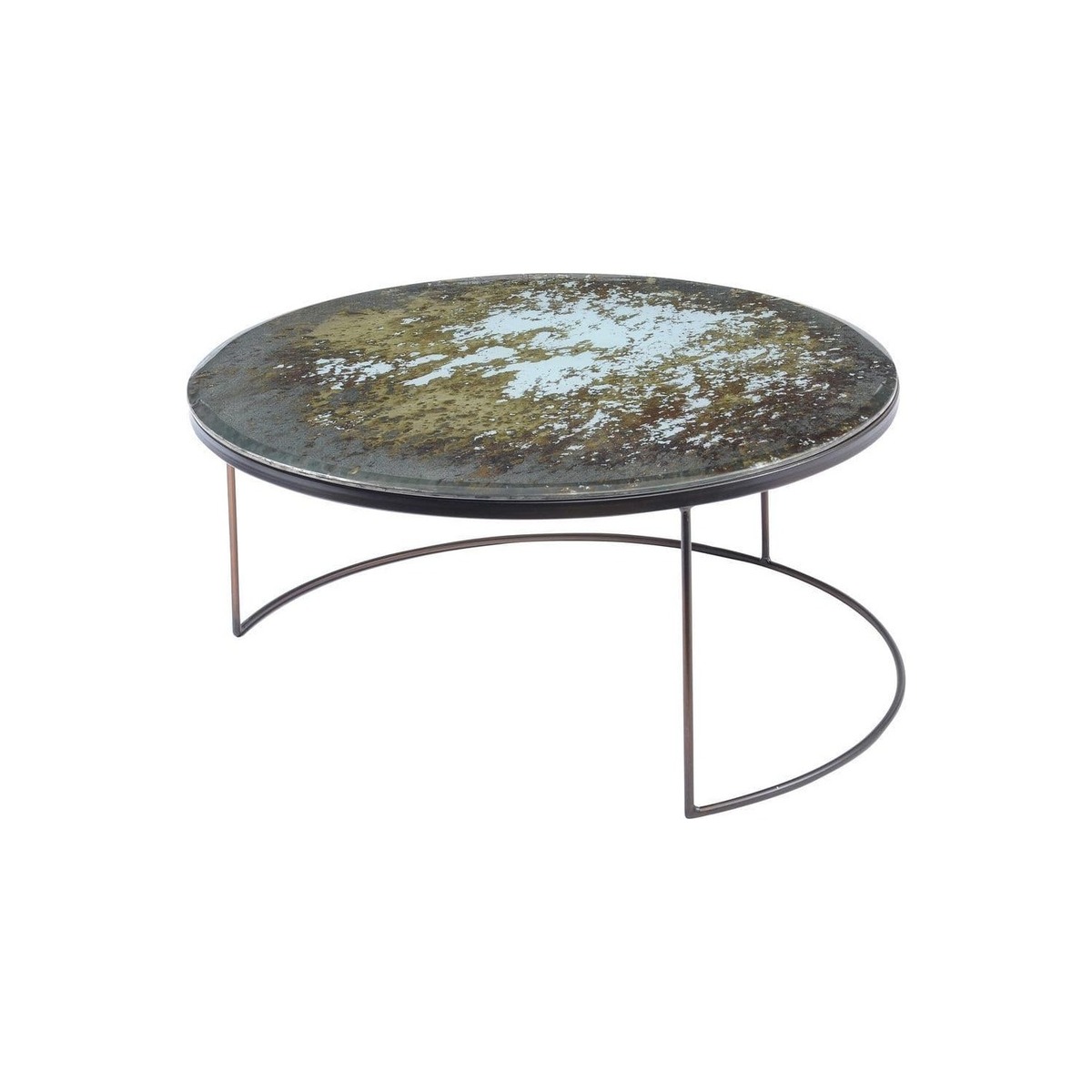 Brimstone Mottled Glass Top Coffee Table – image 1