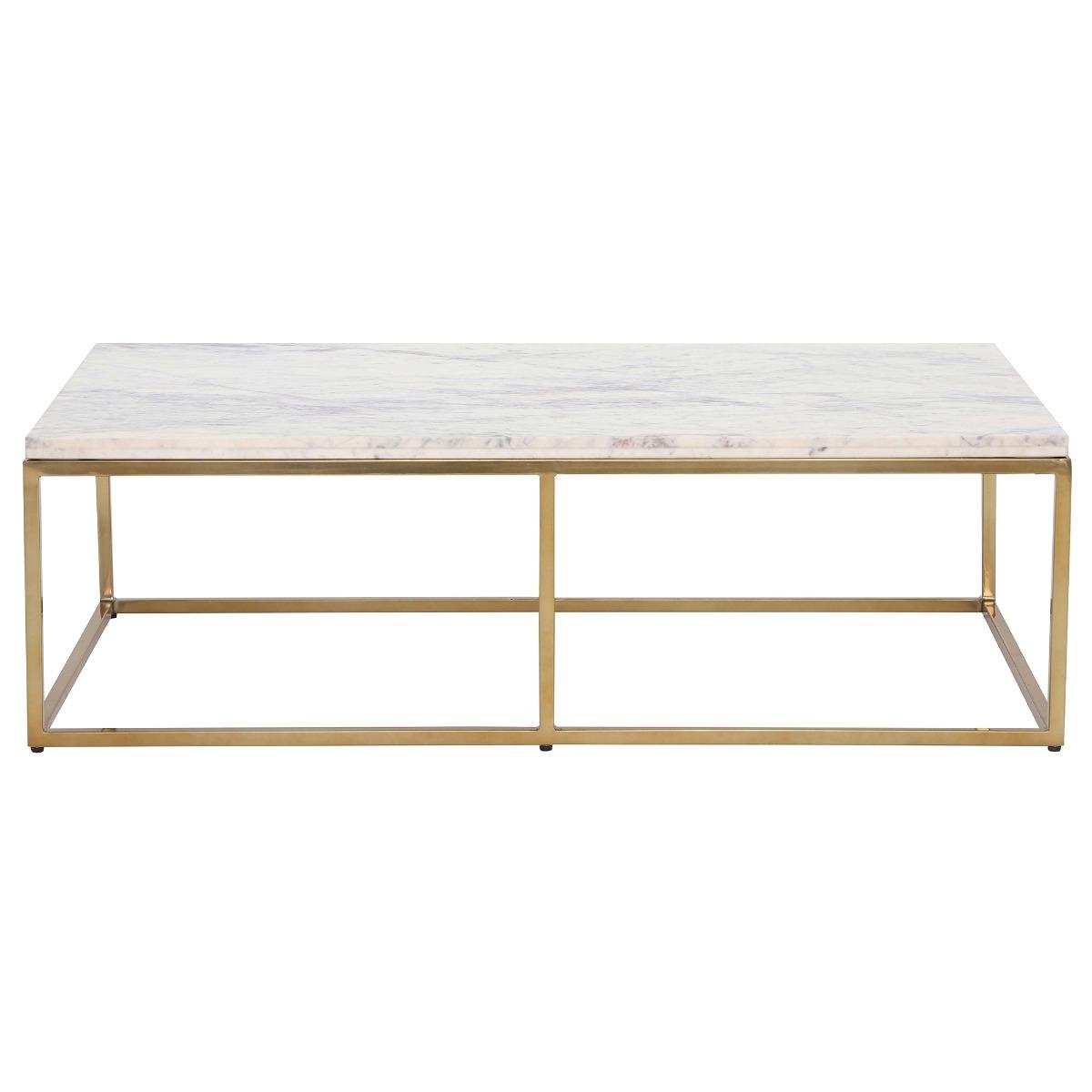 Nola Large Rectangular Coffee Table, White Marble | Barker & Stonehouse – image 2