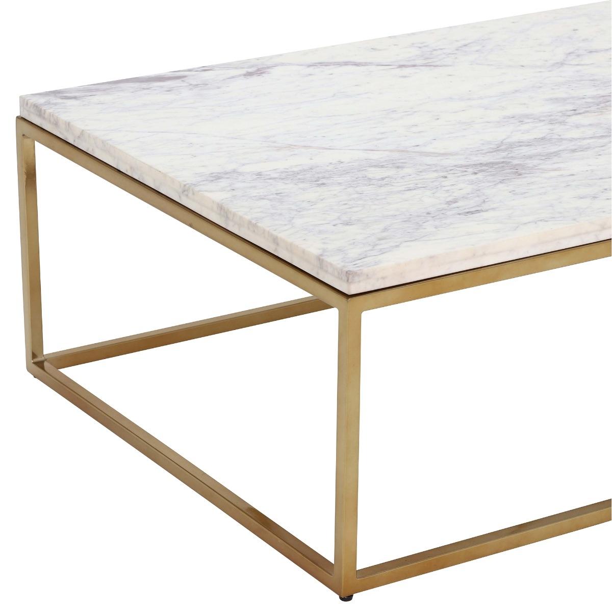 Nola Large Rectangular Coffee Table, White Marble | Barker & Stonehouse – image 3