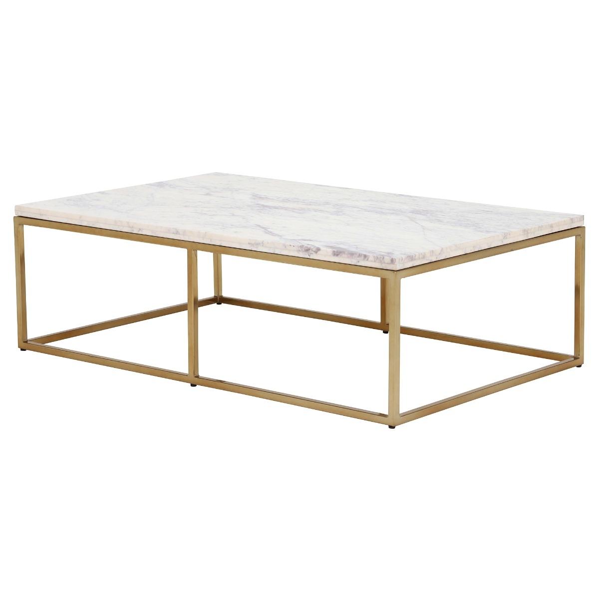 Nola Large Rectangular Coffee Table, White Marble | Barker & Stonehouse – image 4