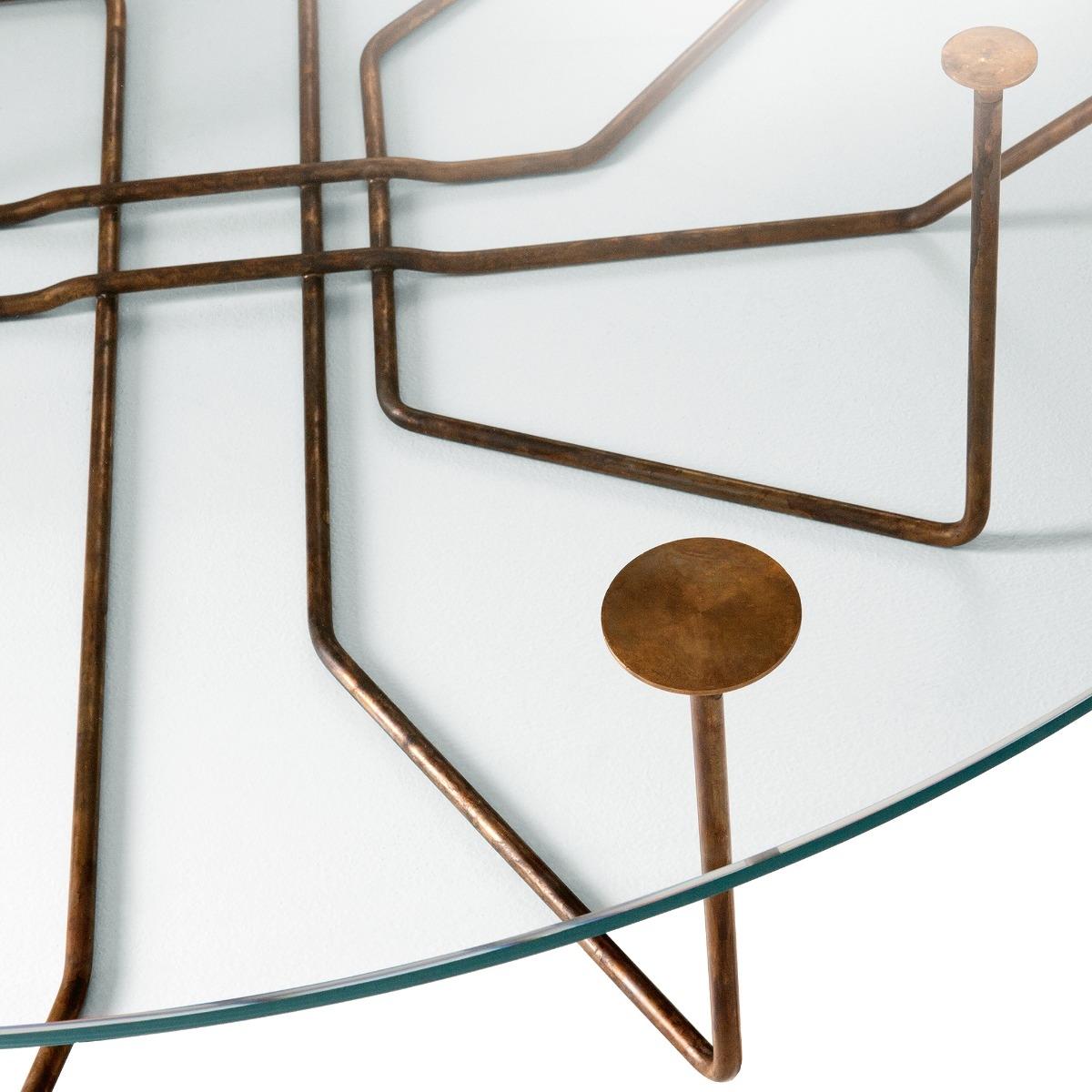 Gallotti & Radice Connection Coffee Table, Gold Glass | Barker & Stonehouse – image 2