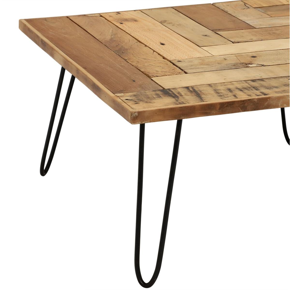 Winnie Reclaimed Square Coffee Table, Brown | Barker & Stonehouse – image 3