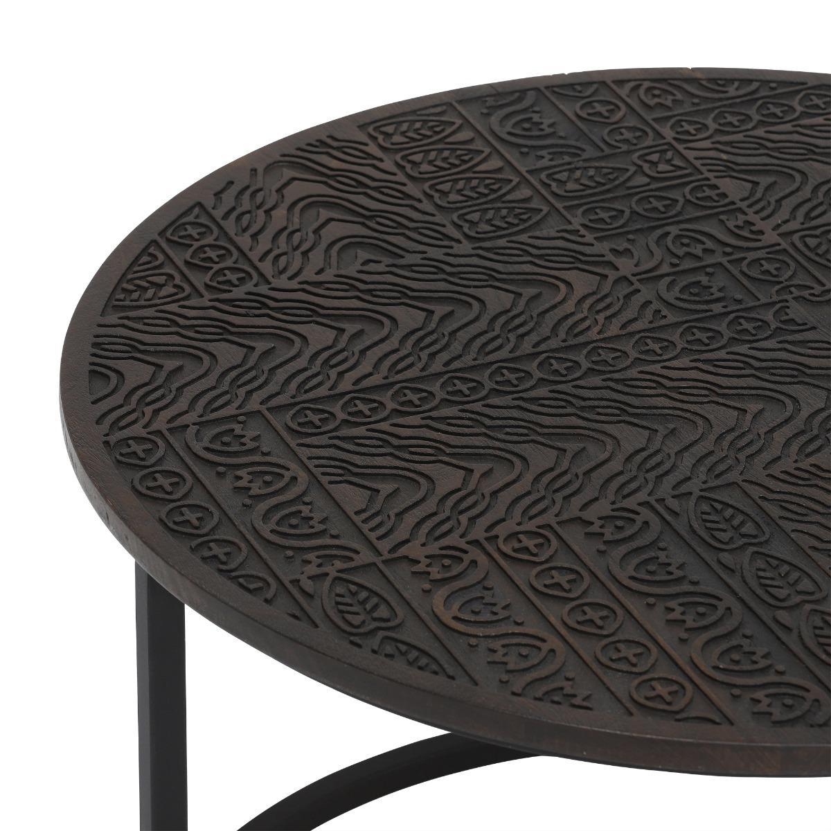 Inca Mango Wood Coffee Table in Ebony Finish – image 4