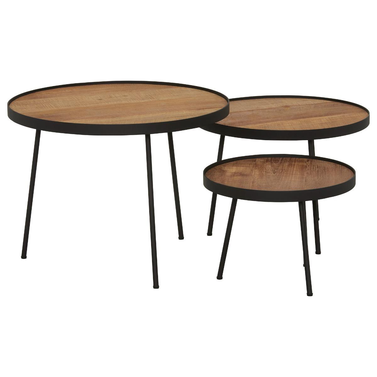 Fika Set Of 3 Coffee Tables, Brown | Barker & Stonehouse – image 2