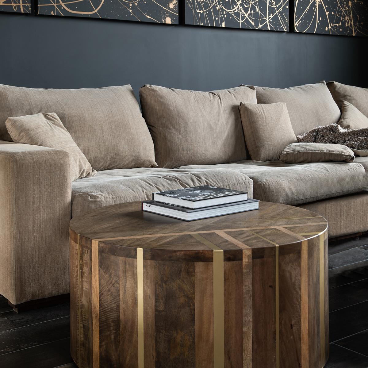 Sondra Coffee Table, Round, Brown | Barker & Stonehouse – image 2