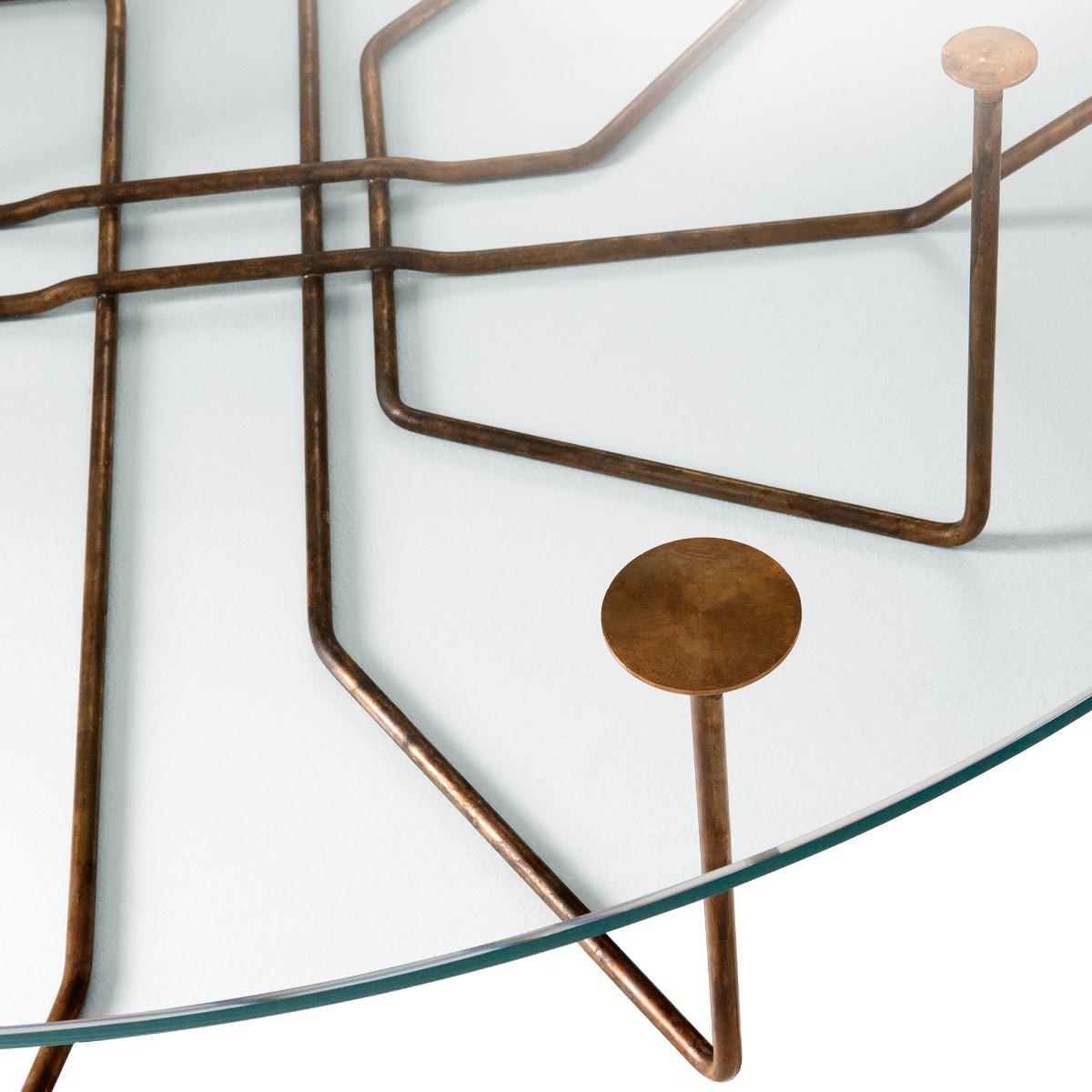 Galotti and Radice Connection Coffee Table 130x32cm, Gold | Barker & Stonehouse – image 2