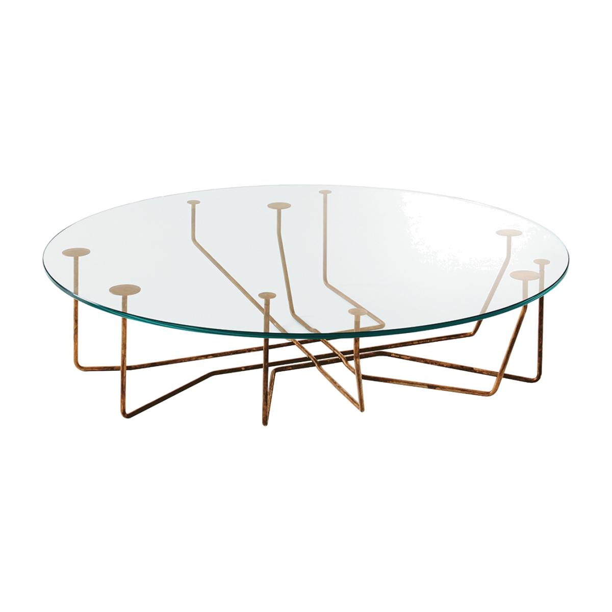 Galotti and Radice Connection Coffee Table 130x32cm, Gold | Barker & Stonehouse – image 1