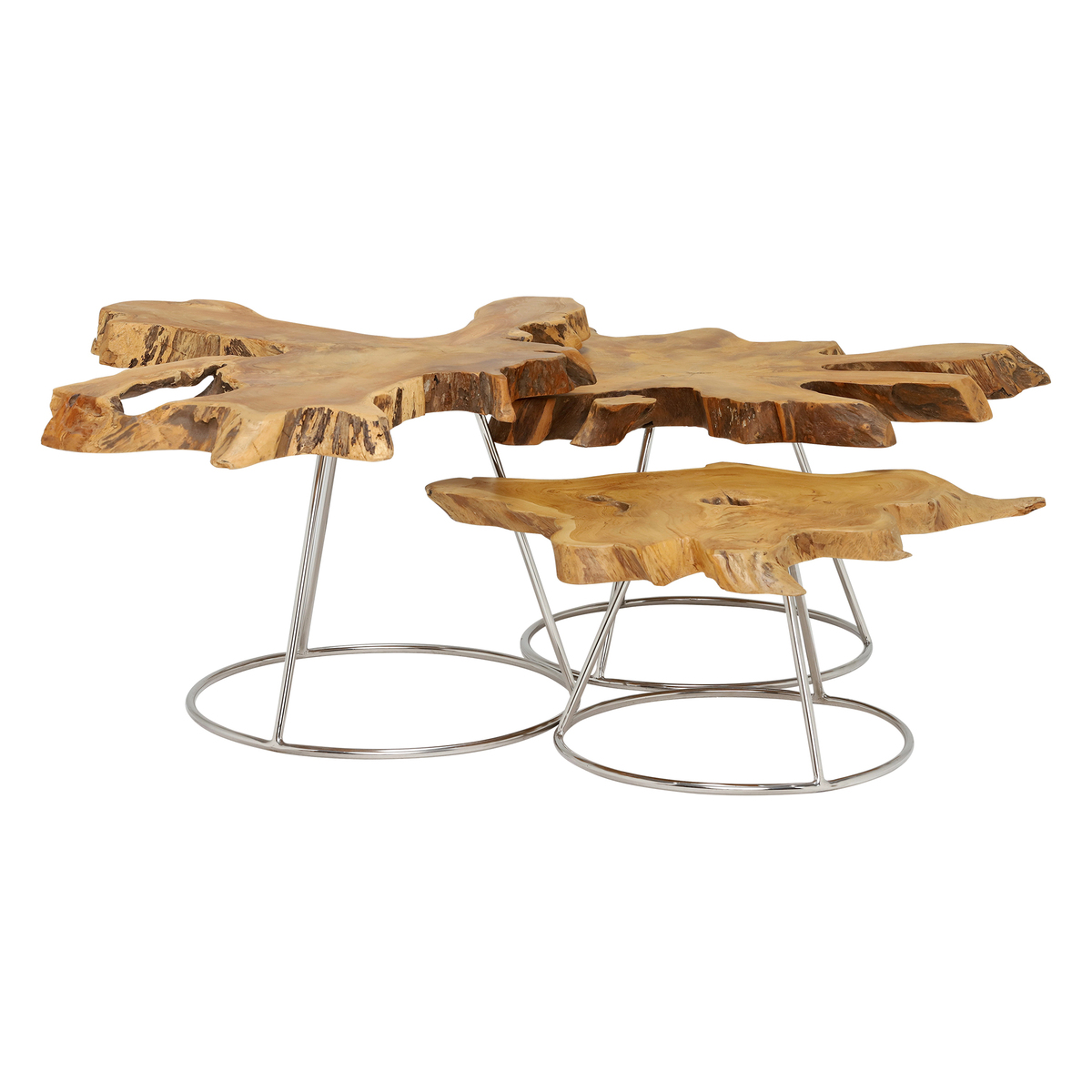 Caspian Admire Set of 3 Multi Coffee Tables – image 1