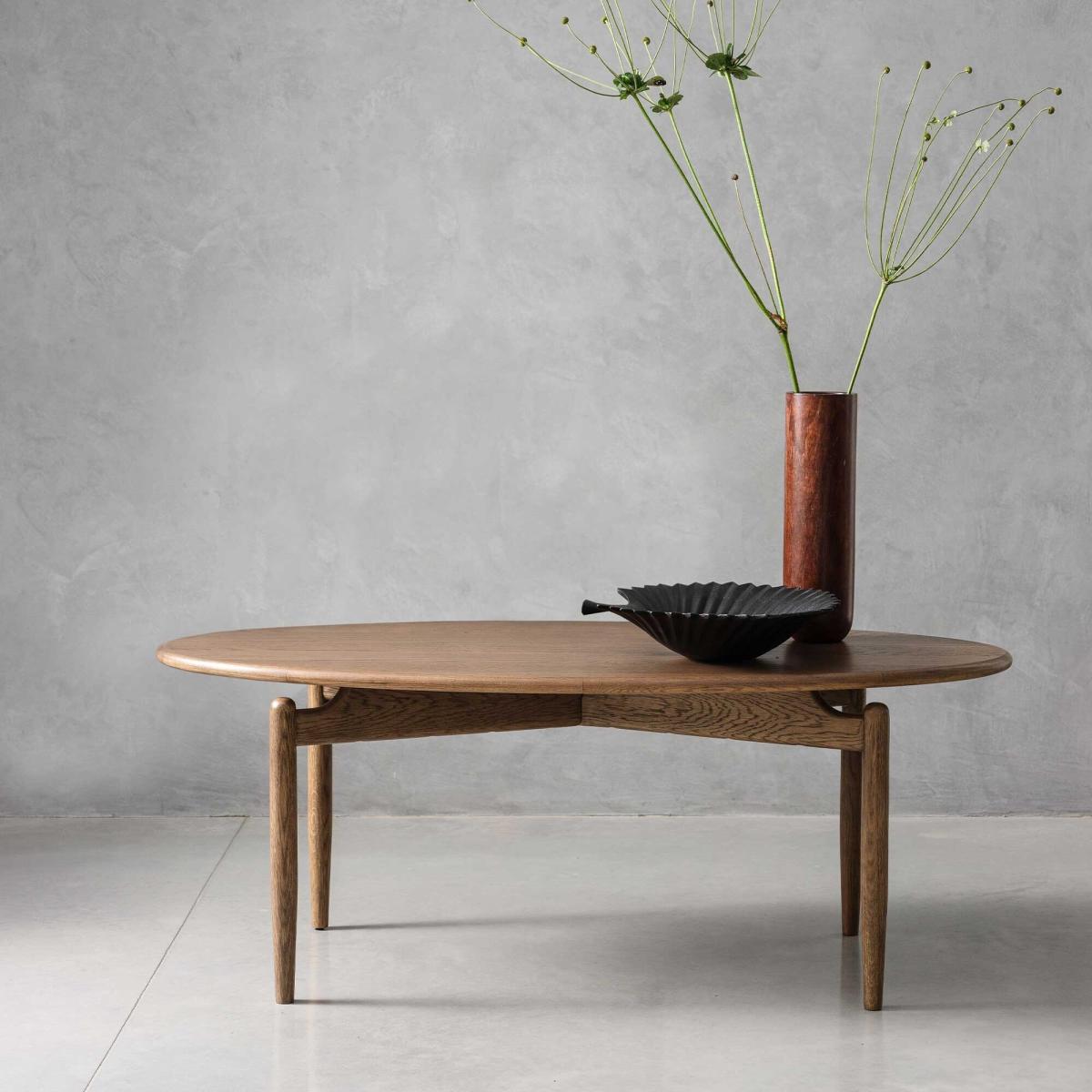 Delancy Coffee Table, Round, Brown Oak | Barker & Stonehouse – image 2