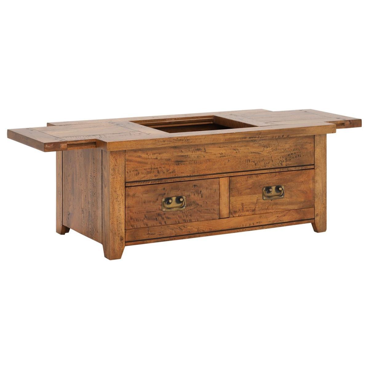New Frontier Mango Wood Storage Coffee Table – image 3