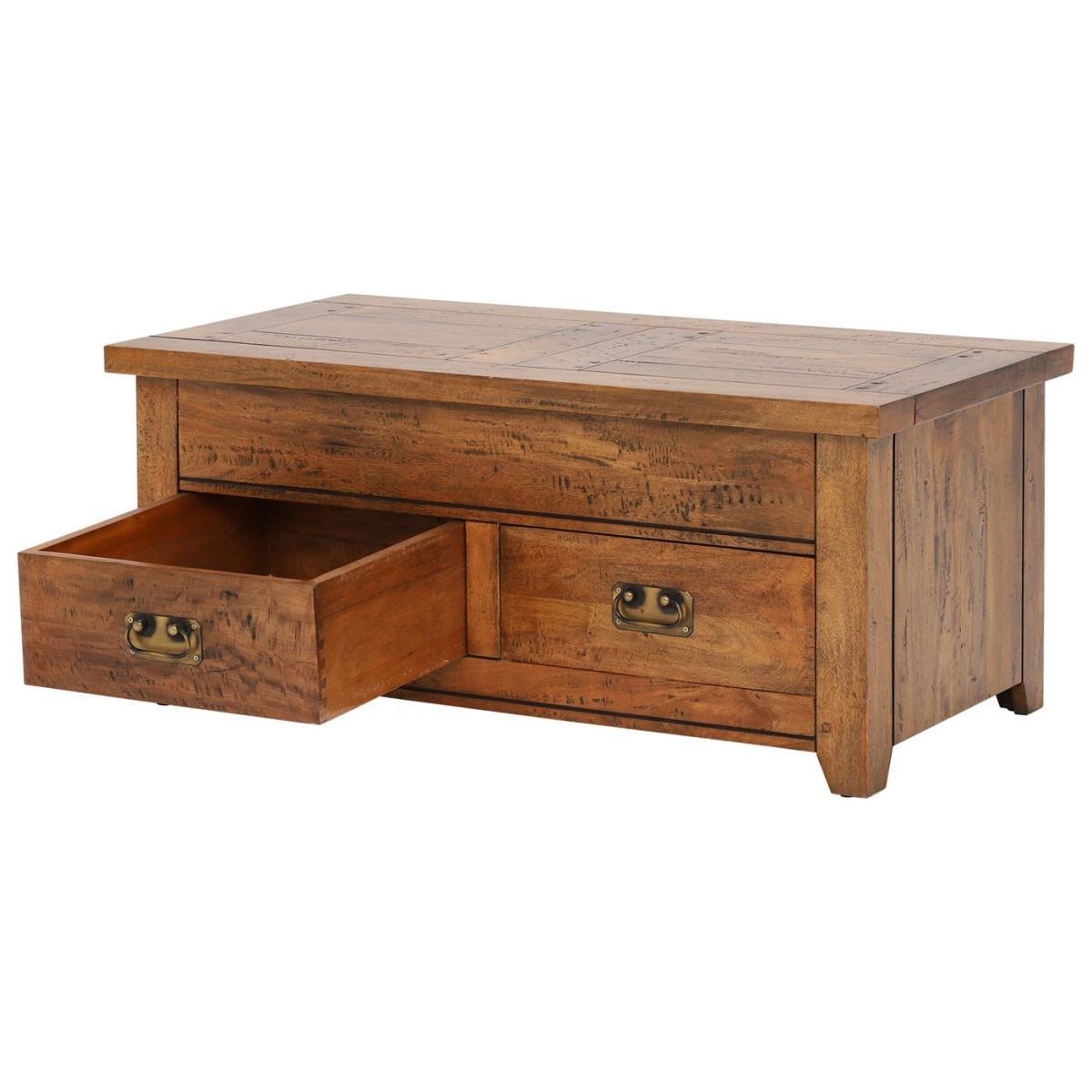 New Frontier Mango Wood Storage Coffee Table – image 8