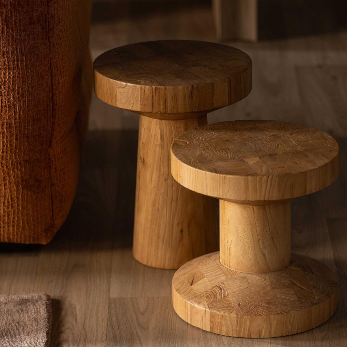 Carver Coffee Table 35x45cm, Round Wood | Barker & Stonehouse – image 2