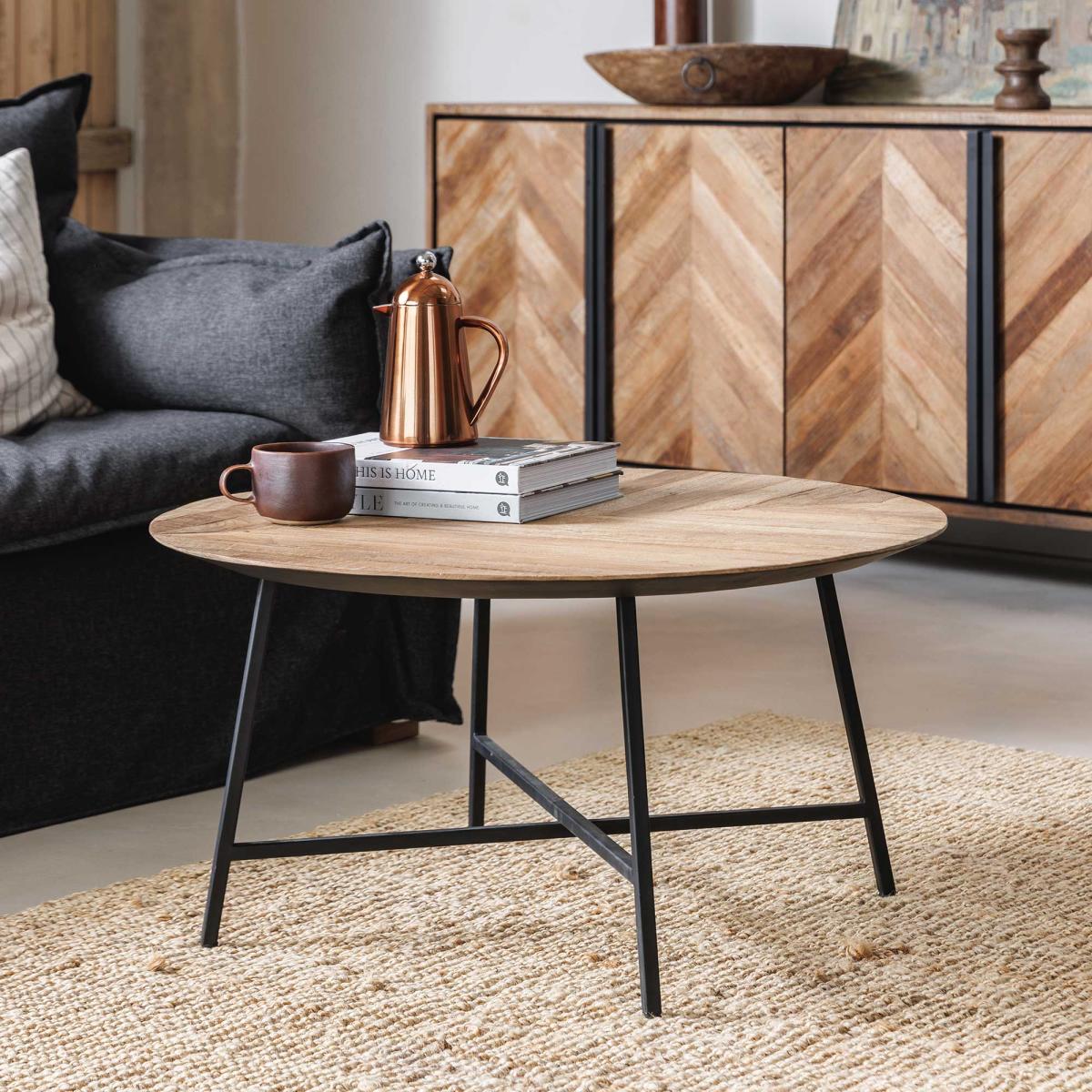 Brixton Coffee Table, Round, Brown | Barker & Stonehouse – image 2
