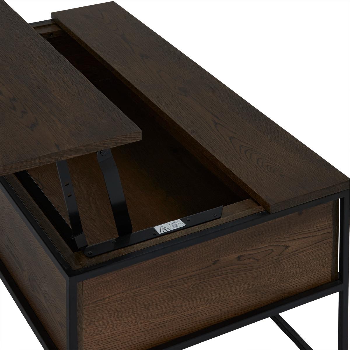 Anaheim Coffee Table With Lift Top, Brown Wood | Barker & Stonehouse – image 10