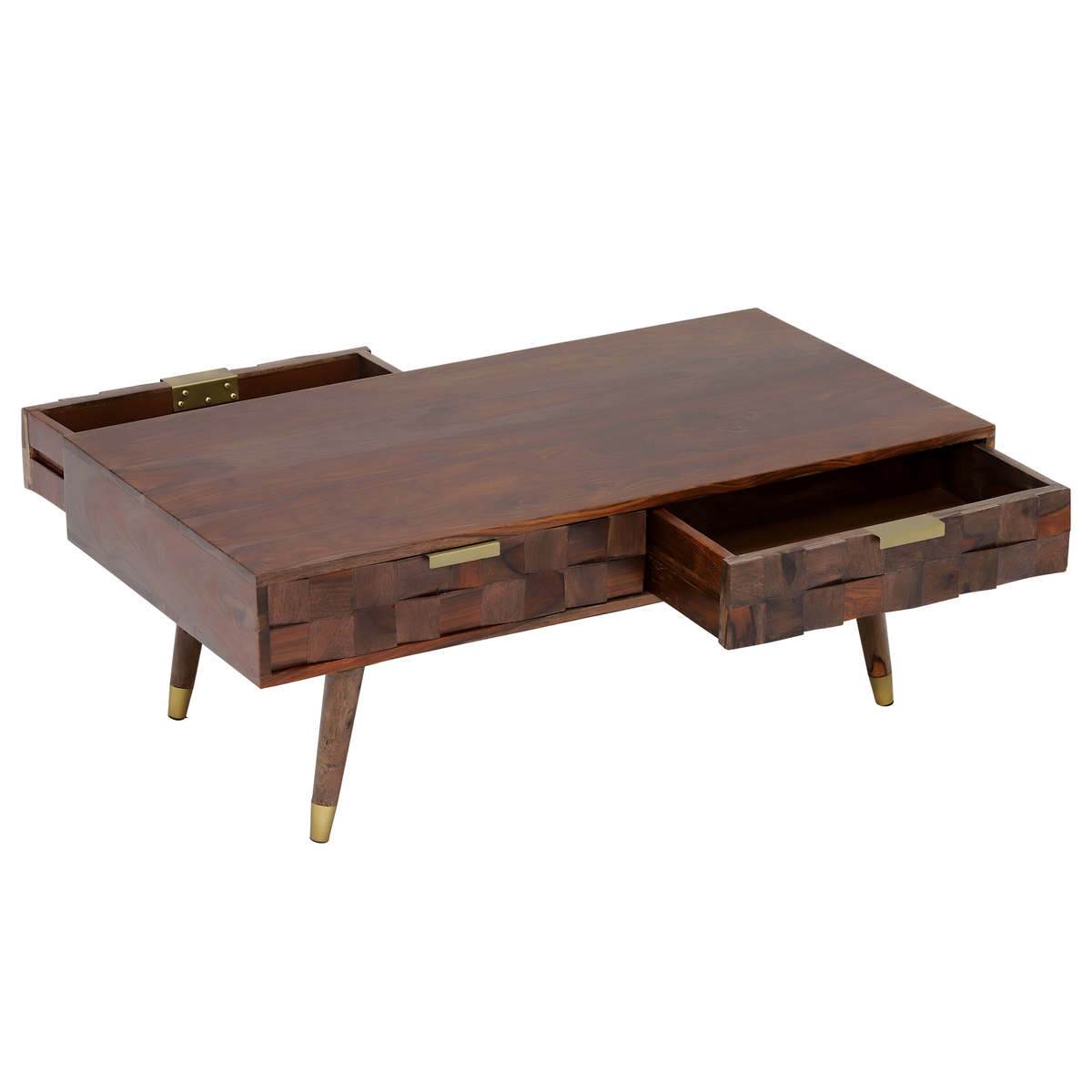 Kora 2 Drawer Coffee Table, Sheesham Wood – image 4