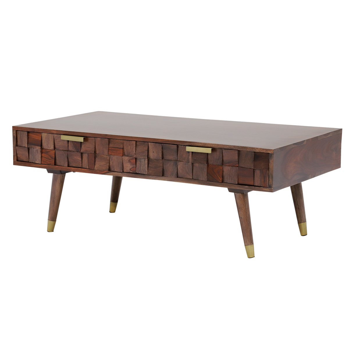 Kora 2 Drawer Coffee Table, Sheesham Wood – image 9