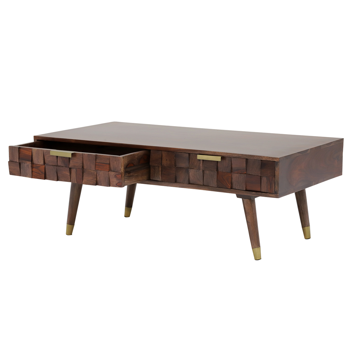 Kora 2 Drawer Coffee Table, Sheesham Wood – image 10