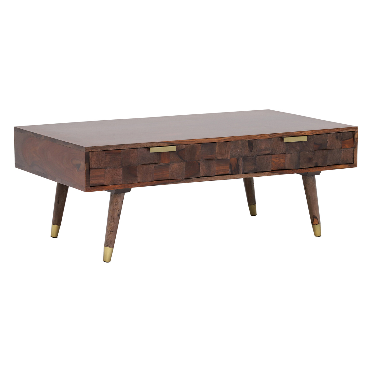 Kora 2 Drawer Coffee Table, Sheesham Wood – image 1