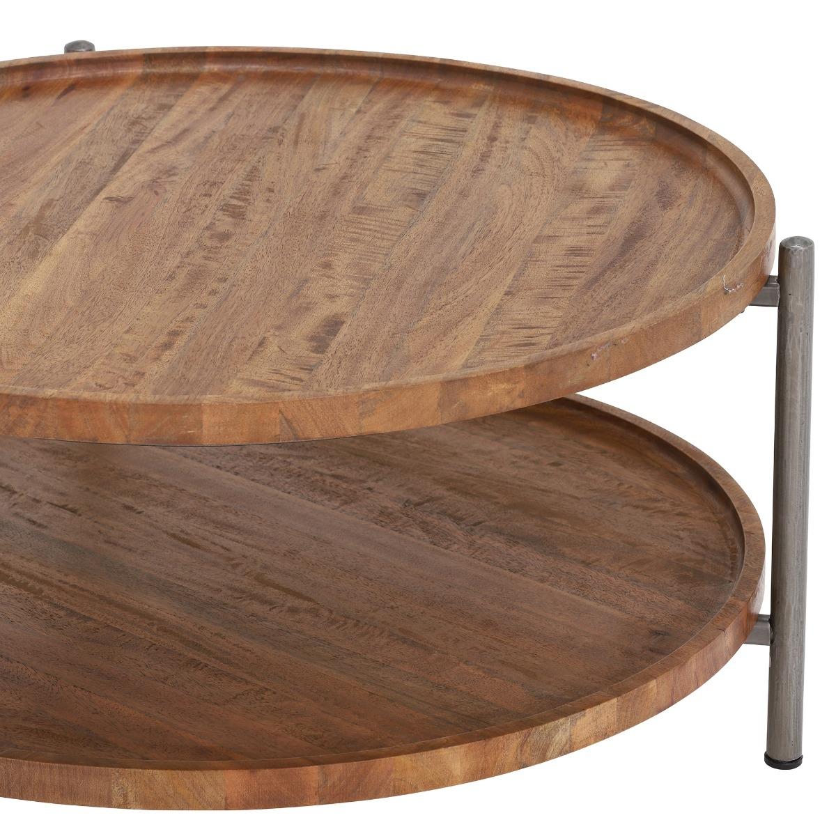 Heartwood Round Coffee Table, Brown Mango Wood | Barker & Stonehouse – image 2