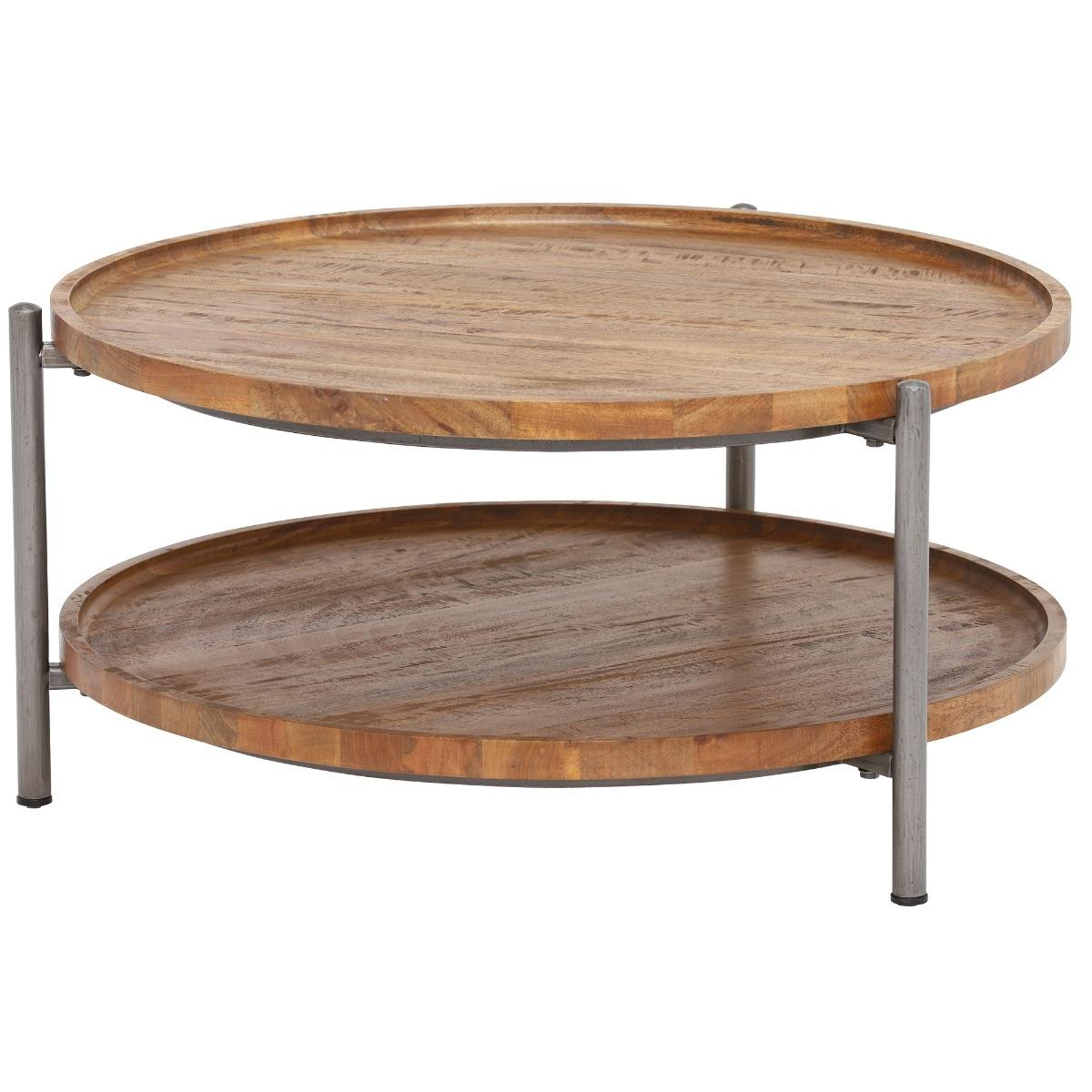 Heartwood Round Coffee Table, Brown Mango Wood | Barker & Stonehouse – image 3