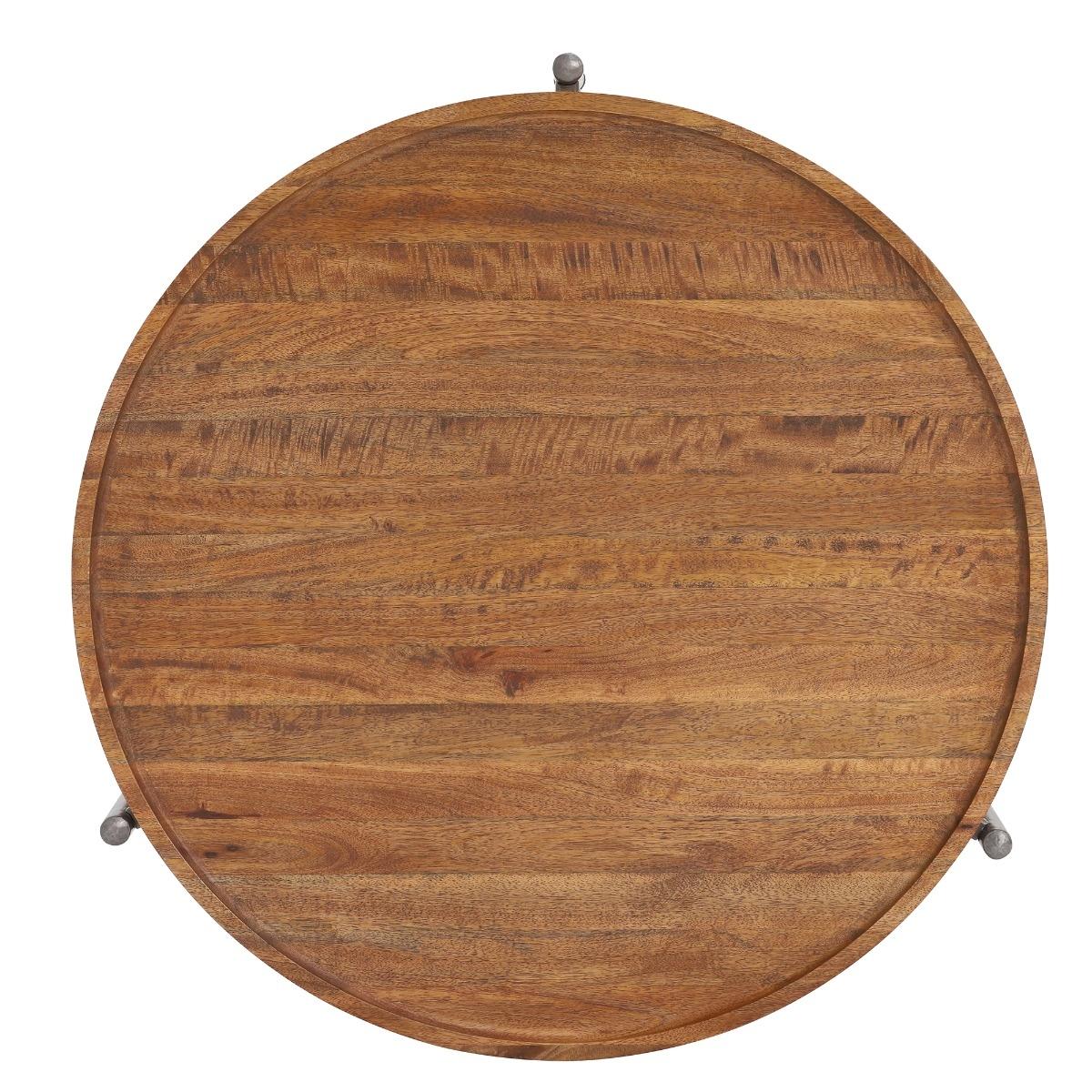 Heartwood Round Coffee Table, Brown Mango Wood | Barker & Stonehouse – image 4