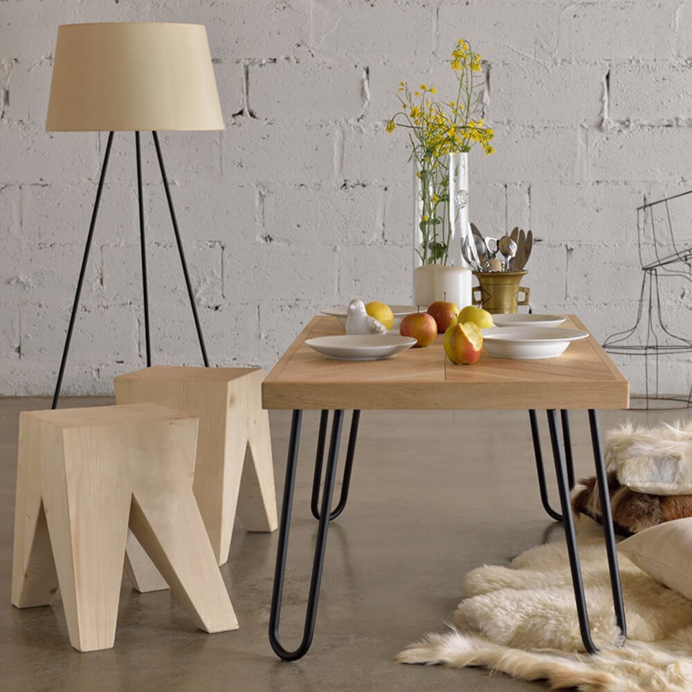 Light Brown Coffee Table Zig-Zag V-I FCT0290 – image 7